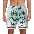 thumbnail image 2 of Goofa Not All Who Wander Are Lost1 Printed Men's Swim Trunks Board Shorts Quick Dry Mens Swimming Trunks with Compression Liner,Breathable Fit Hawaii Beach Shorts-X-Large, 2 of 9