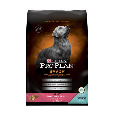 Purina Pro Plan With Probiotics Dry Dog Food; SAVOR Shredded Blend Lamb & Rice Formula - 35 lb.