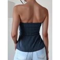 thumbnail image 2 of Women's Fashionable Black And White Bandeau Top, Summer Party Night Elegant, 2 of 6