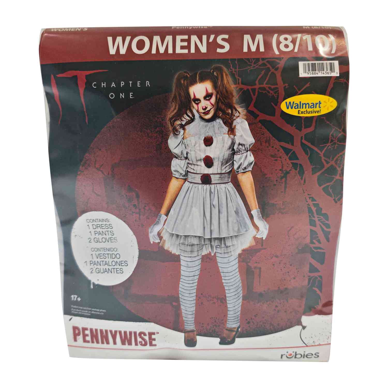 Pennywise It Halloween Costume for Adults, Women's Size XL (16/18), by Rubies