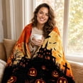 thumbnail image 4 of Halloween Blanket,Halloween Pumpkin Blanket 40"x60",Fall Halloween Throw Blanket Gifts for Women,Cozy Soft Flannel Fleece Quilt for Home Living Room Couch Bed Chair or Dorm Decor(C), 4 of 6