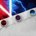 thumbnail image 4 of jejeloiu Lightsaber Blackout Curtains Set of 2 (52x84 Each),Abstract Lightning Window Curtains,Gradient Red Blue Curtains and Drapes For Boys Kids,Microfiber Bedroom Decor, 4 of 6