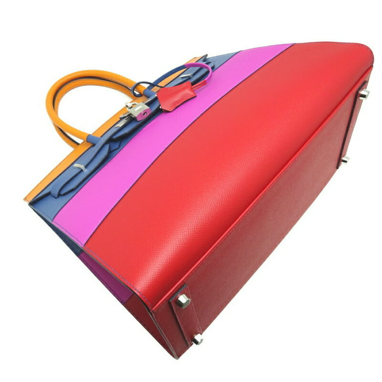 Hermes Sellier Birkin Bag 35cm Sunset Rainbow Epsom Palladium Hardware