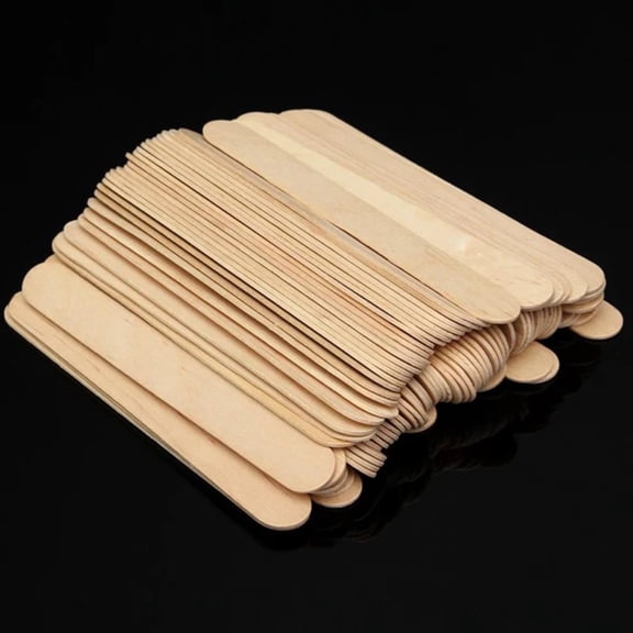 100Pcs Disposable Wooden Waxing Wax Spatulas Hair Removal Stick Applicators Professional Facial Spa Tongue Depressor Tool