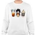 thumbnail image 2 of Scissors Coffee Halloween Sweatshirt Unisex Medium White, 2 of 5