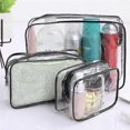 thumbnail image 1 of 3-pack TSA-approved transparent air travel liquid bags | leak-proof toiletry bag | holiday carry-on luggage essential, 1 of 3