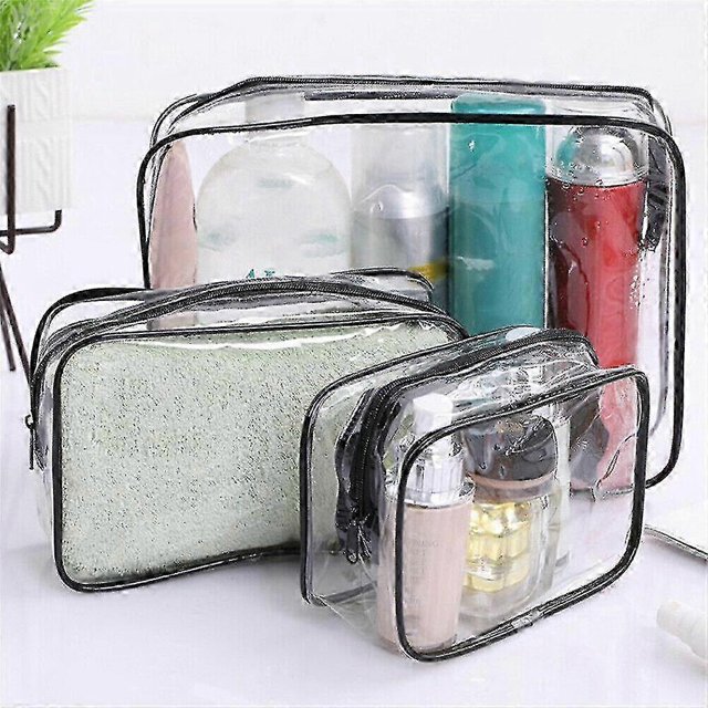 3-pack TSA-approved transparent air travel liquid bags | leak-proof toiletry bag | holiday carry-on luggage essential