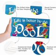thumbnail image 3 of Swimming Pool Sign, Outdoor Pool Decor, 10x5 Inches PVC Hanging Wall Plaque - Flip Flop Zone, 3 of 6