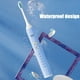 thumbnail image 5 of Cepillo de dientes eléctrico con 4 cabezales y carga USB, 5 modos y temporizador de 2 minutos, impermeable IPX7 para adultos - blanco, azul o rosa, 5 of 9