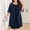 Navy, variant on Women's Sparkly Dresses 3/4 Sleeve Loose Wedding Party Dress Crewneck Plus Size Elegant Clothes S-5XL
