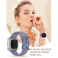 thumbnail image 4 of TOYOUTHS Floral Engraved Watch Band Compatible with Versa 2/Versa/Versa Lite/Versa SE, Soft Silicone Cute Wildflowers Butterflies Sport Laser Watch Strap Replacement Wristband for Women, 4 of 6