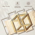 thumbnail image 6 of Elephant Stock Cream Cube Illusion Wall Art - Horizontal Multi Panel Canvas - Living Room Wall Decor - Abstract Multi Panel - Yellow And Brown Decor - 36" x 22", 6 of 8