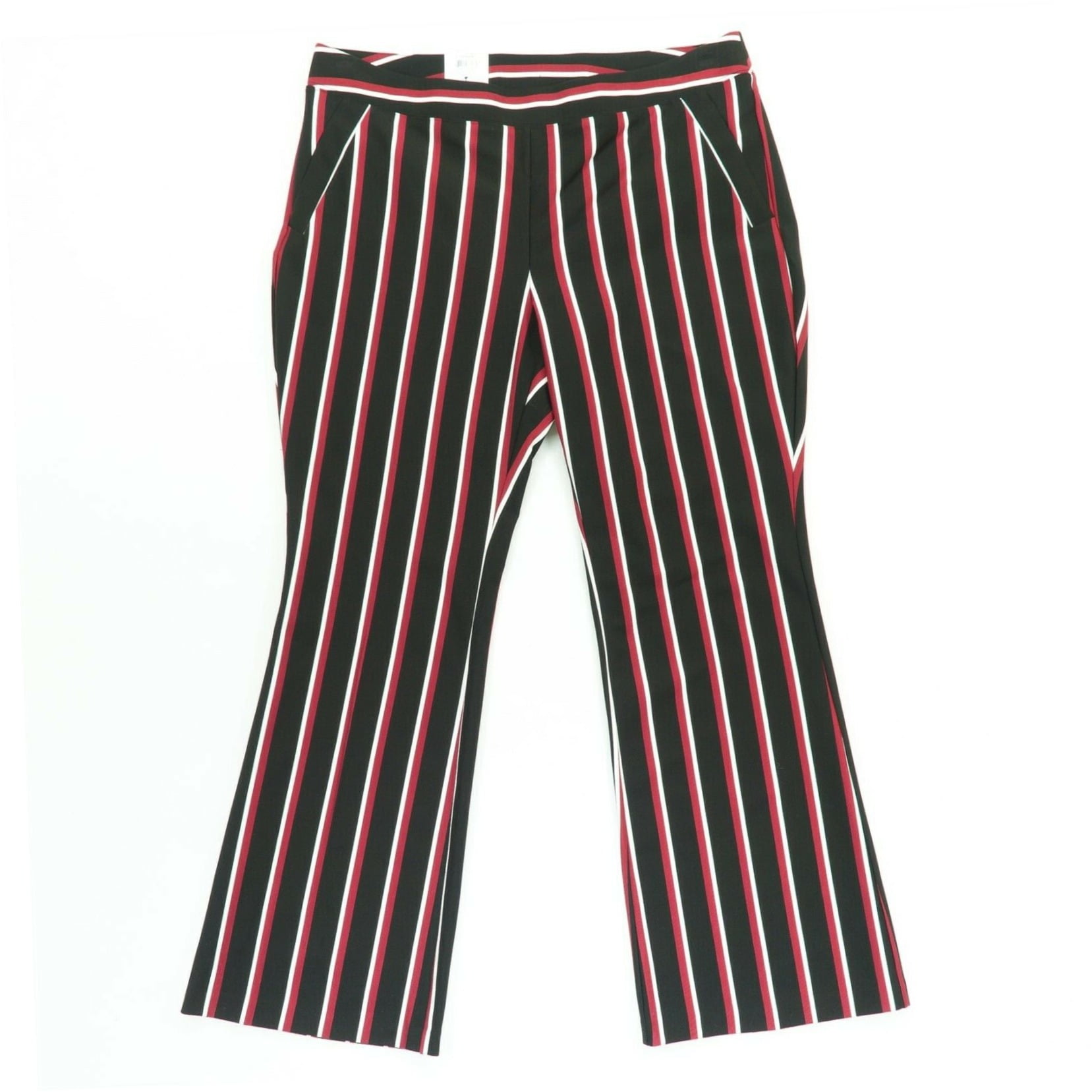 Womens Pants Dress Striped Bootcut Leg Stretch 16 - Walmart.com - Walmart.com