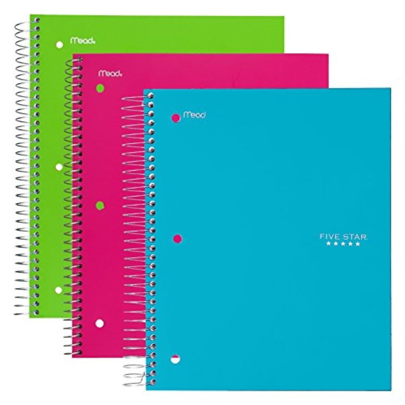 one subject notebooks