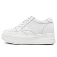 thumbnail image 2 of CMR CHAMARIPA Elevator Shoes For Women - Cowhide Leather White Height Increasing Shoes 3.15 Inches / 8CM, 2 of 6
