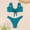 Blue womens swimsuits, variant on Summer Saving pimelu Bathing Suit for Women Bikini Set for Women Two Piece Swimsuits Bathing Suit Girls Beach Solid High Waist Bathing Suits Swimming Suits for Women