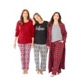 thumbnail image 6 of Dreams & Co. Women's Plus Size Long Flannel Robe Robe, 6 of 6