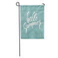 thumbnail image 1 of JSDART Blue Letter Brush Lettering Composition Phrase Hello Summer Text Tropical Garden Flag Decorative Flag House Banner 28x40 inch, 1 of 2