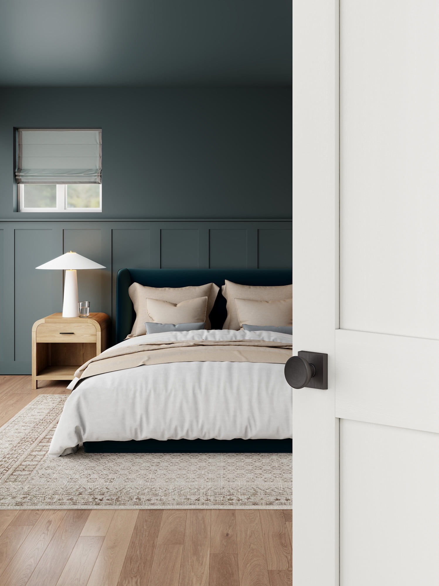 Baldwin HDSOLCSR190 Solvang Non-Turning One-Sided Dummy Door Knob - Black
