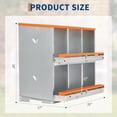 thumbnail image 3 of Royalbelle Orange 4 Hole Chicken Nesting Box, Galvanized Steel Laying Box Wall-Mounted, 3 of 7