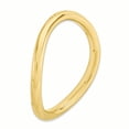 thumbnail image 3 of Sterling Silver Polished Gold-Plate Wave Ring, 3 of 4