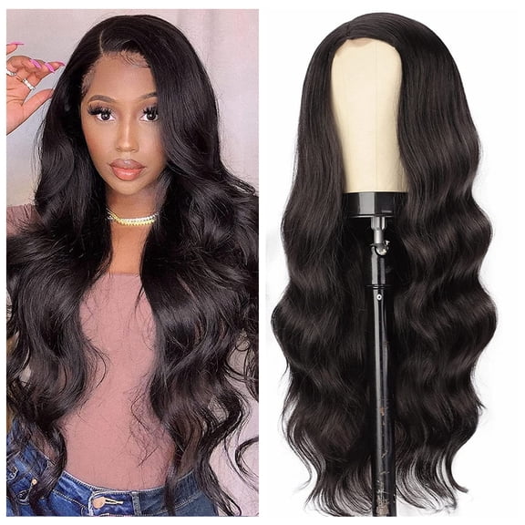 Long Wavy Wigs for Women Synthetic Hair Wigs Lace Front Wigs Side Part Hair Replacement Wigs Heat Resistant Fiber for Daily Use A1