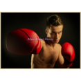 thumbnail image 3 of Póster de pintura de papel Kraft para entrenamiento de fitness y boxeo, pegatinas de pared para gimnasio, decoración del hogar, 3 of 5