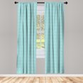 thumbnail image 4 of Ambesonne Party Window Curtains, Repetitive Birthday Cupcakes, Each 28" W x 63" L, Pale Seafoam and Grey, 4 of 4
