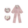 thumbnail image 3 of INSPIRE CHIC Women's Bowknot Rhinestone Ribbon Bow Brooch Pre-Tied Bow Tie, 3 of 5