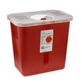 thumbnail image 4 of Sharps Container, SharpSafety 1-Piece 10 H X 10-1/2 W X 7-1/4 D Inch 2 Gallon Red Rotor Lid, 8970 - Case of 20, 4 of 4