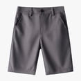 thumbnail image 2 of Cathalem Boys School Uniform Stretch Performance Shorts Grey, 2 of 9
