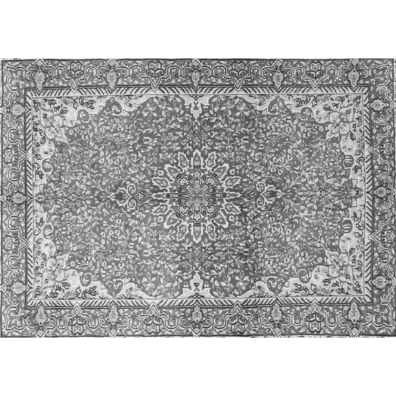 Ahgly Company Indoor Rectangle Persian Gray Traditional Area Rugs, 5' x 7'