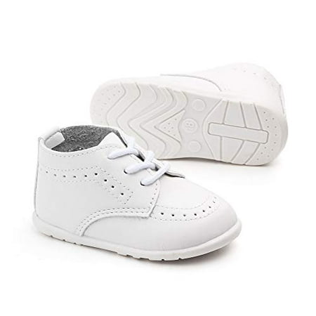 

Meckior Infant Baby Boys Girls Classic PU Leather Wedding Loafers Brogue Toddler Oxford Dress Shoes First Steps Walking Flat Lazy Crib Shoe