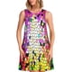 thumbnail image 1 of Easygdp Colorful Tie Dye Stained Glass 3 para Vestido Transpirable de Mujer, Vestido Suelto de Manga Corta con Pliegues y Bolsillos para el Verano, 1 of 7