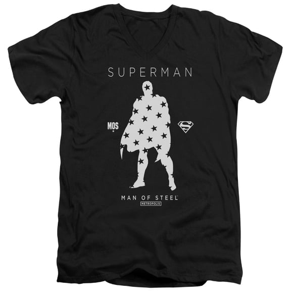 Superman - Star Silhouette - Slim Fit V Neck Shirt - X-Large