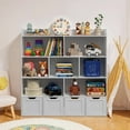 thumbnail image 6 of Aiho Kids Bookcase,Children's Book Shelf, 4 Drawers with wheels for Storage,Toddler Bookshelf for Nursery,Kids Rooms - Gray, 6 of 12