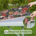 thumbnail image 6 of Pioneer Flower Floral Print Pattern Square Fitted Tablecloth with Elastic Edge,Square Table Cover,Washable Elastic Table Cover for Home Kitchen Party Decor 34"x34", 6 of 6