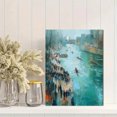 thumbnail image 2 of Impressionist River Scene Canvas Print Wall Art for Living Room Bedroom Office Dining Room Hallway Apartment Decor, 2 of 8