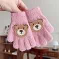 thumbnail image 3 of KyCheLot Boys and Girls Fleece Gloves Solid Color Full Finger Elastic Gloves Kids Comfy Thermal Gloves, 3 of 4