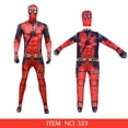 thumbnail image 3 of Disfraz de superhéroe Deadpool, mono de cosplay de Halloween para niños, máscara de personaje de película de fantasía, medias con espada y bolsa, conjunto festivo, 3 of 5