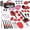 Red, variant on Nilight 37PCS Car Detailing Kit Auto Cleaning Tools Wash Set with Storage Carry Bag Home Use for Interior Exterior Deep Clean Car Care Windshield Dashboard Seat Air Vents Wheels Tires, Blue