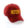 thumbnail image 2 of Classic Referee Hat Premium Cotton Low Profile Unstructured Adjustable Strapback Red Gold, 2 of 5