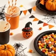 thumbnail image 4 of Mini Resin Halloween Ornament Pumpkin Figurines Vintage Tabletop Decor for Tiered Tray Shelf Party Display, 4 of 9