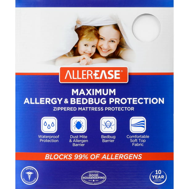 AllerEase Maximum Allergy & Bed Bug Protection Zippered Mattress 