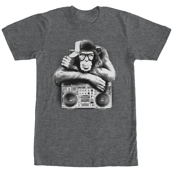 Men's Lost Gods Boombox Chimp Graphic Tee Charcoal Heather 2X Large