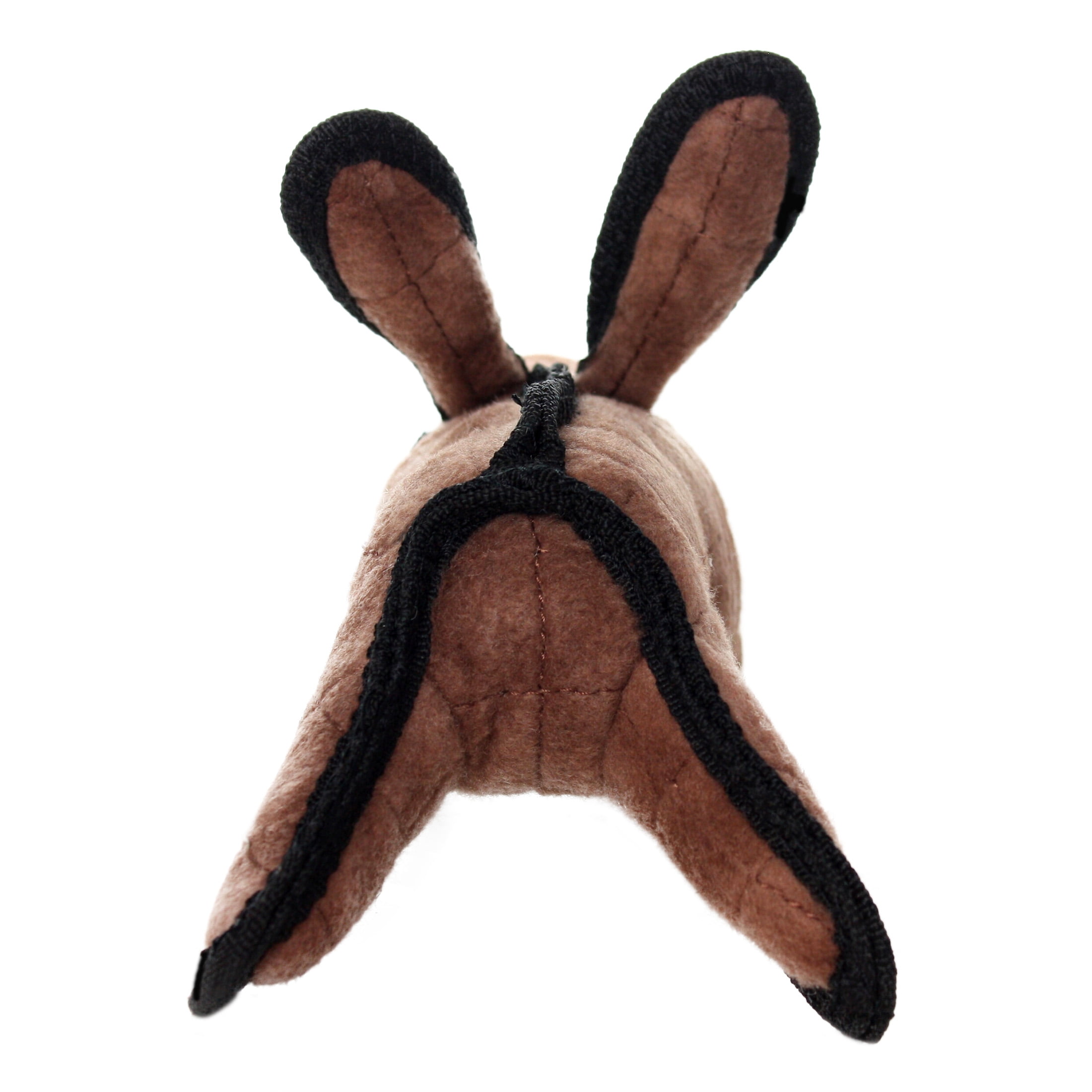 Tuffy Jr Barnyard Rabbit Brown Durable Plush Squeaky Dog Toy