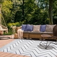 thumbnail image 2 of Superior Zig-Zag Indoor/ Outdoor Area Rug, 6' x 9', Ivory, 2 of 10