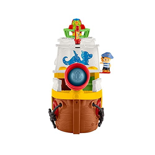 Fisher-Price Little People Pirate Ship playset with music, sounds and action for toddlers and preschool kids ages 1-5 years