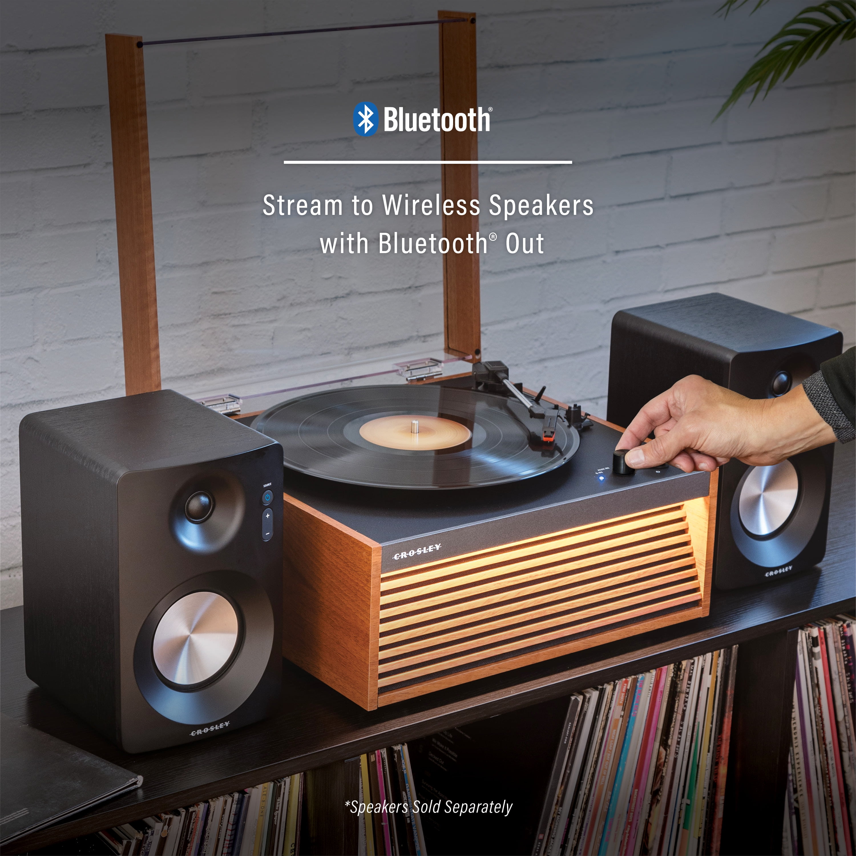 Crosley Dean Record Player In Natural