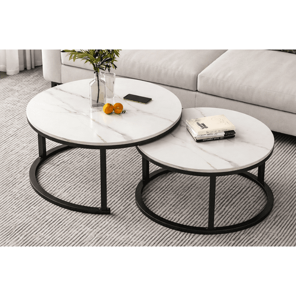 Mesa de Centro Doble Blanco Scandi Home